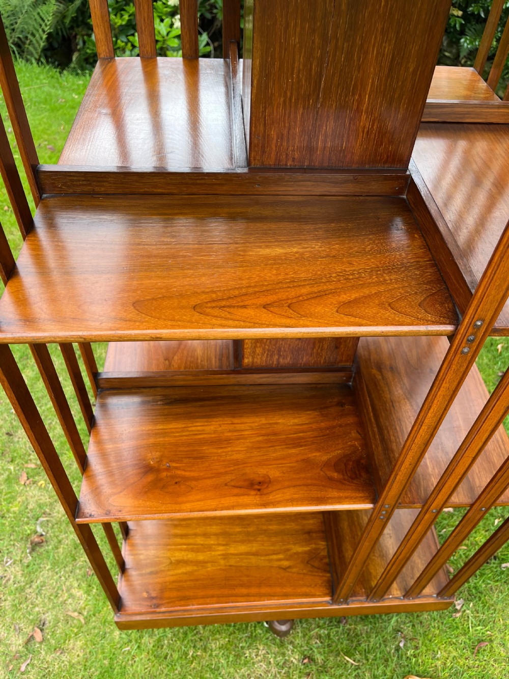 Large walnut revolving bookcase  View VI