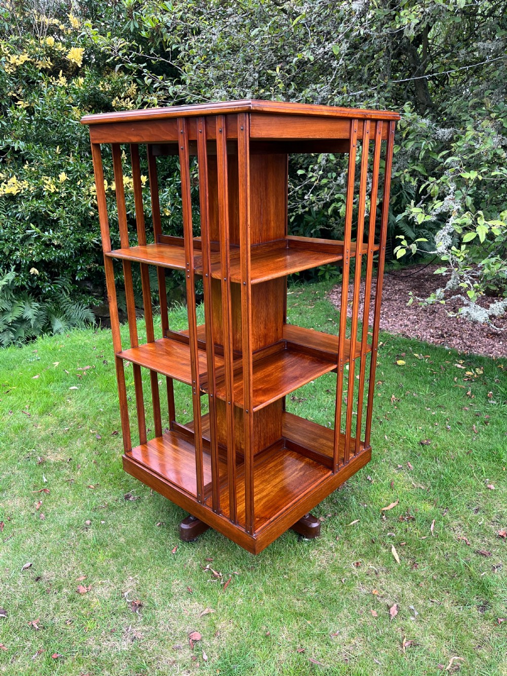 Large walnut revolving bookcase  View XI