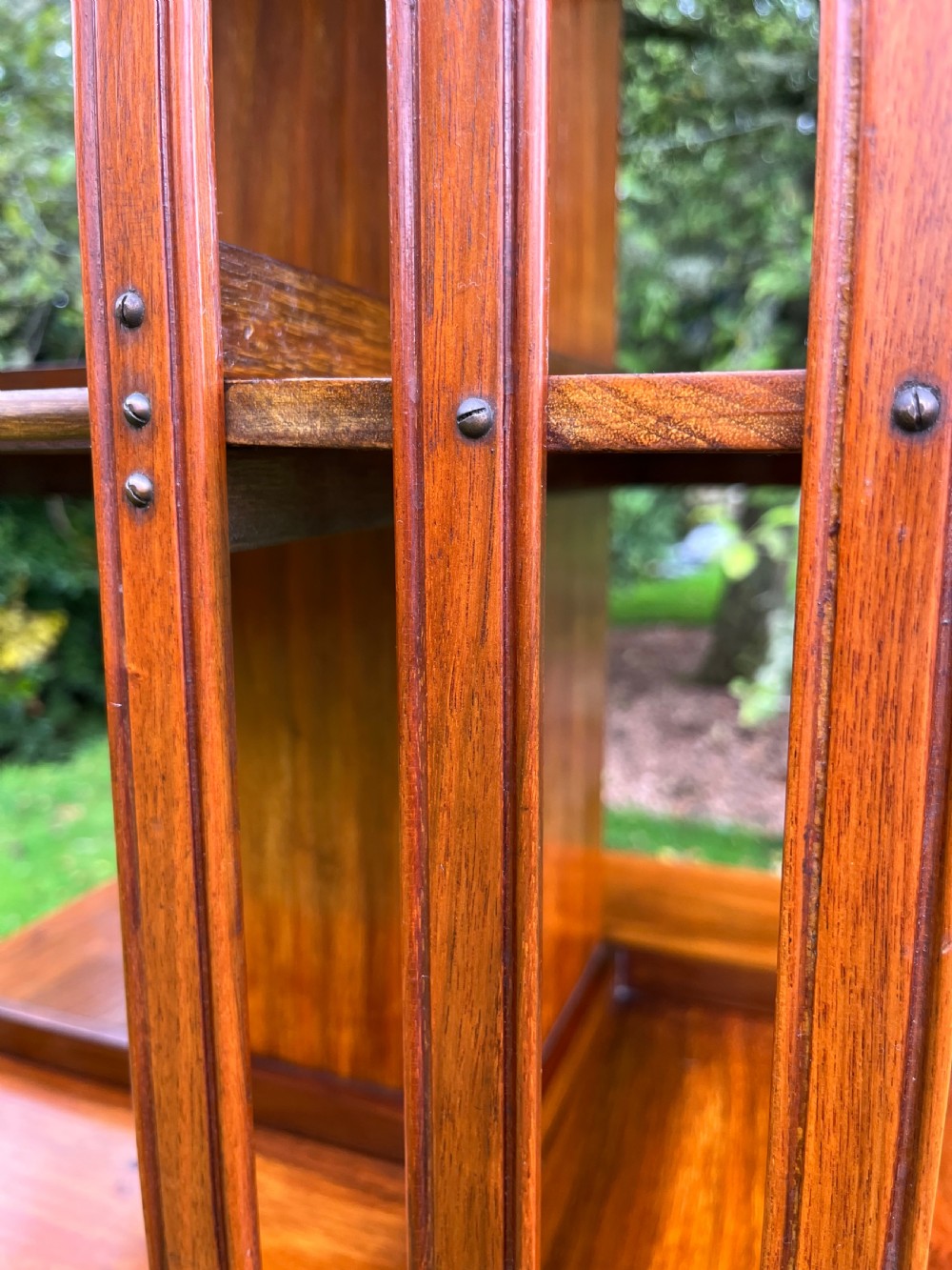 Large walnut revolving bookcase  View XIII