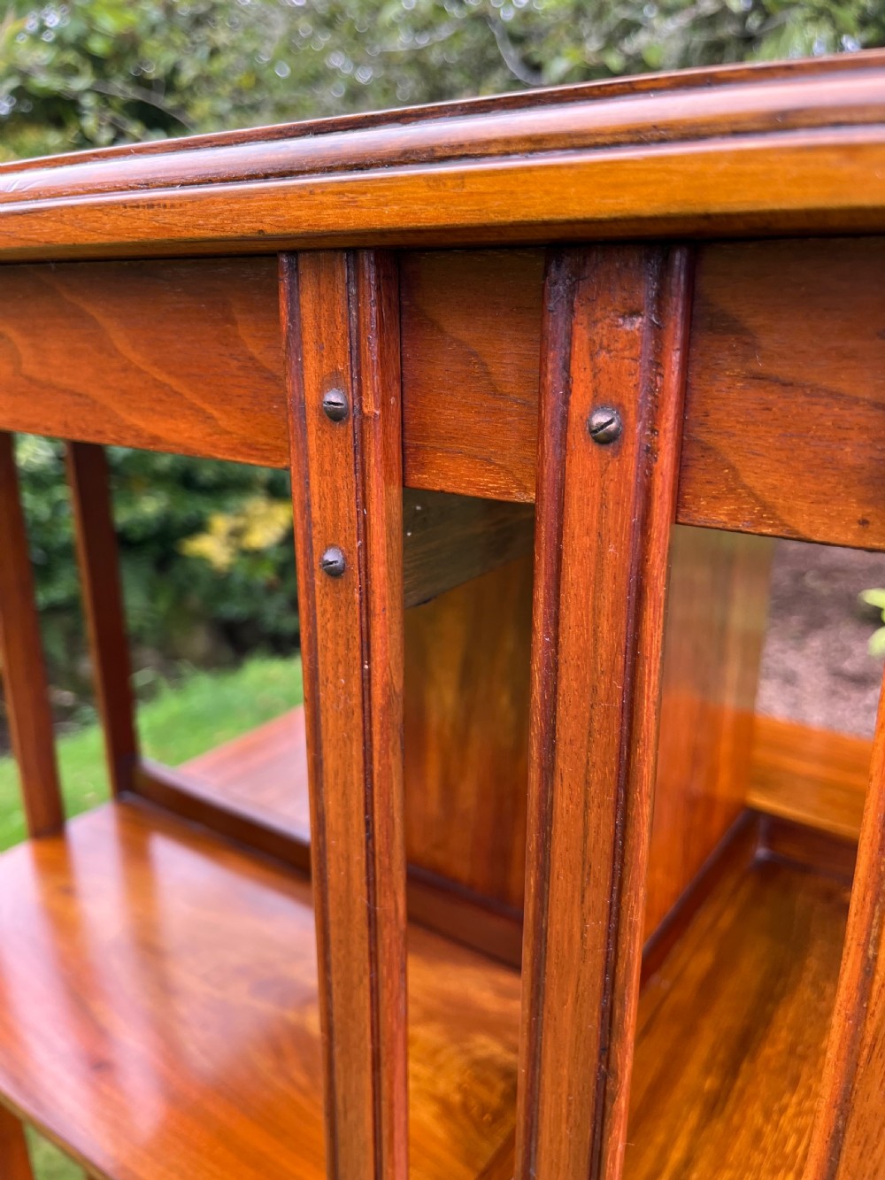 Large walnut revolving bookcase  View XIV