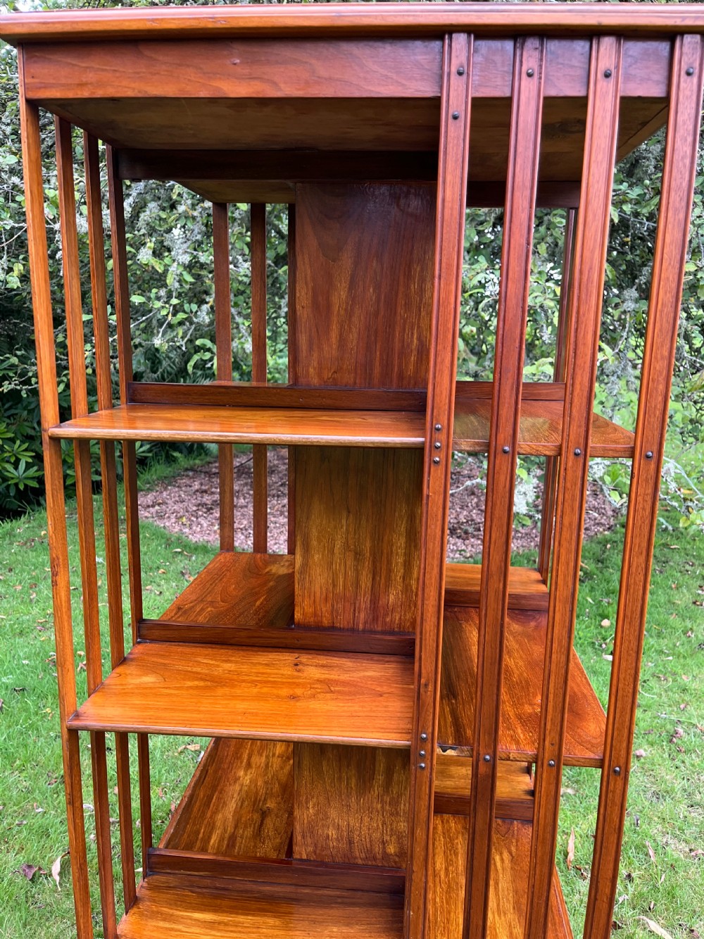 Large walnut revolving bookcase  View XVI