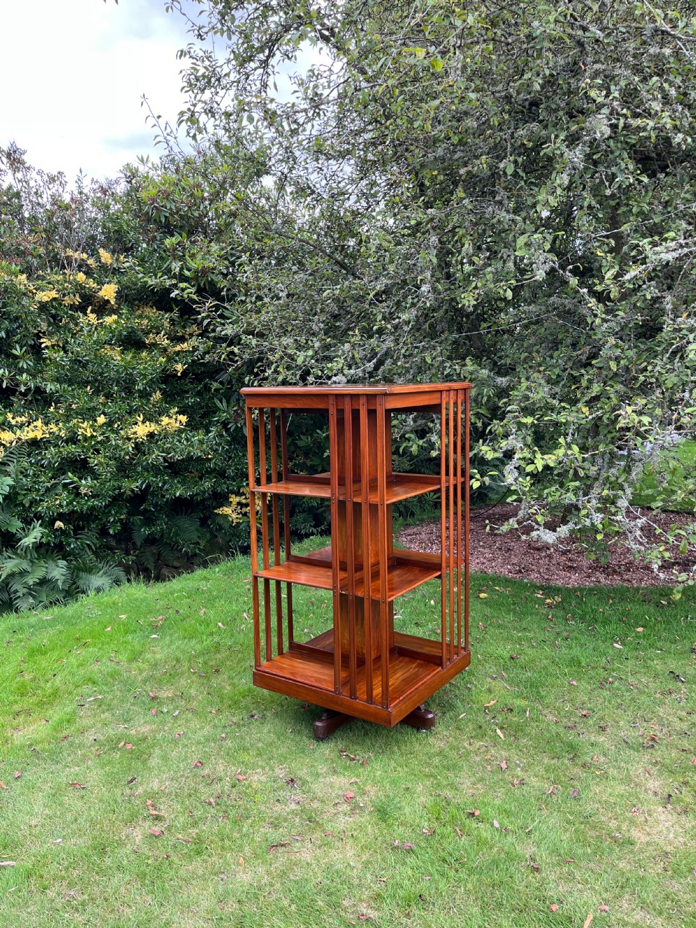 Large walnut revolving bookcase  View XVIII