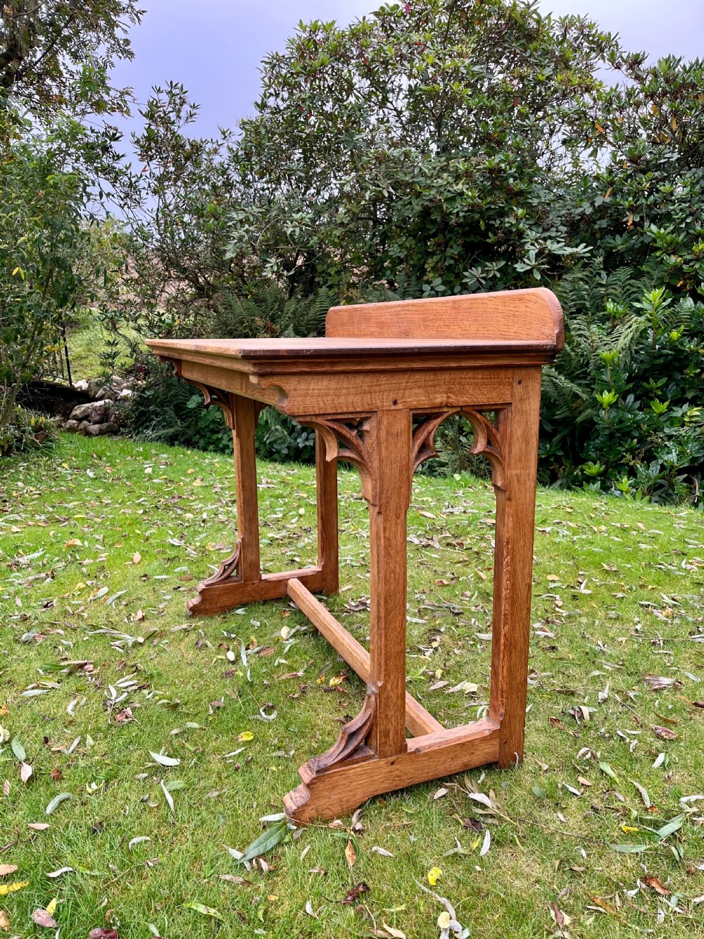 Gothic oak console table  View III