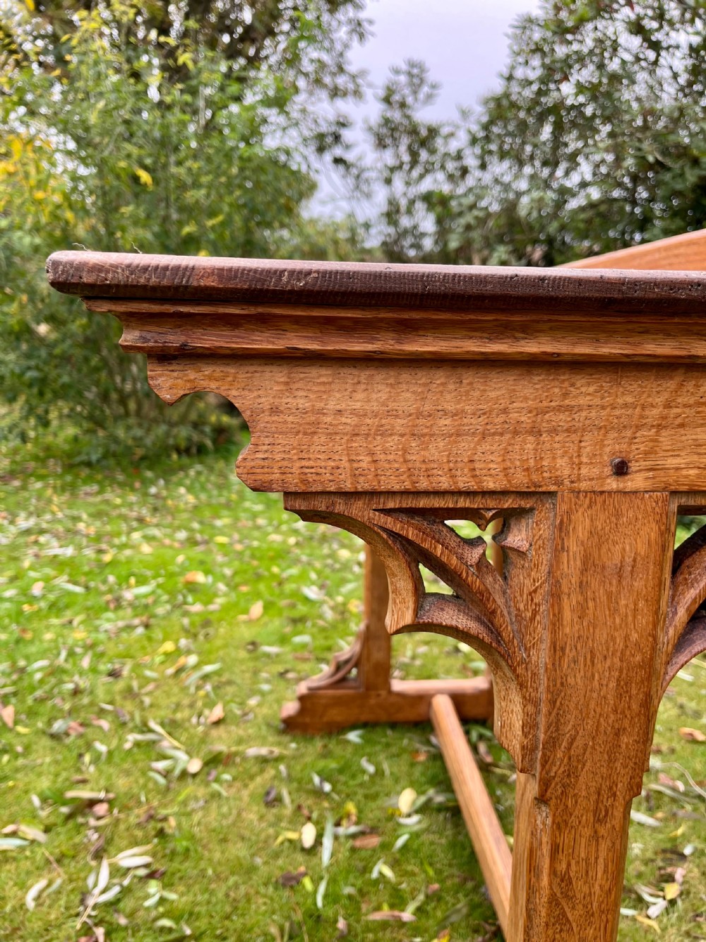 Gothic oak console table  View IV
