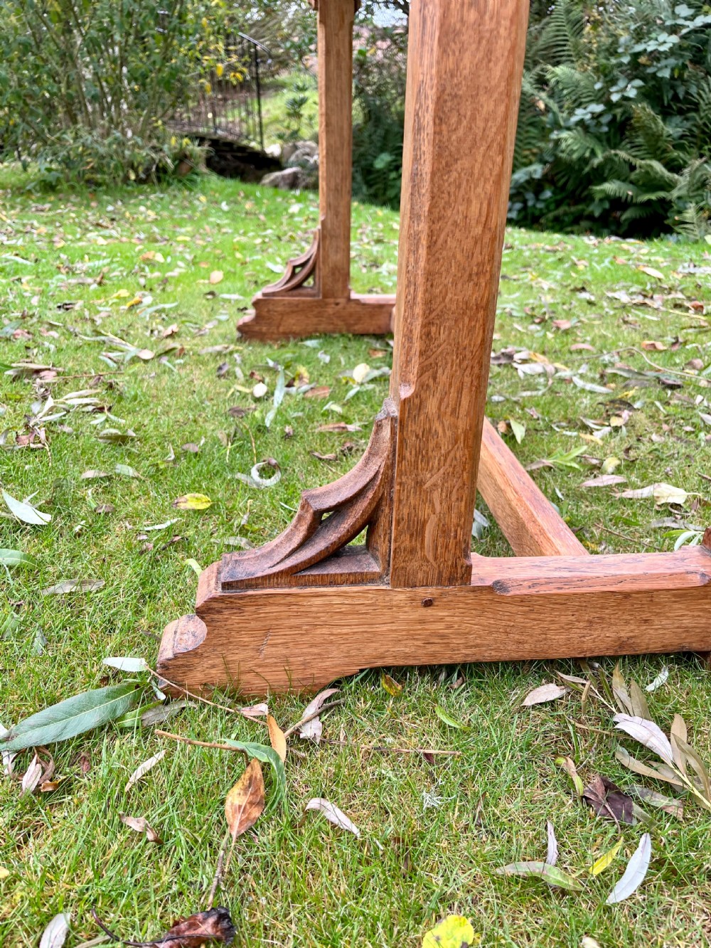 Gothic oak console table  View VI