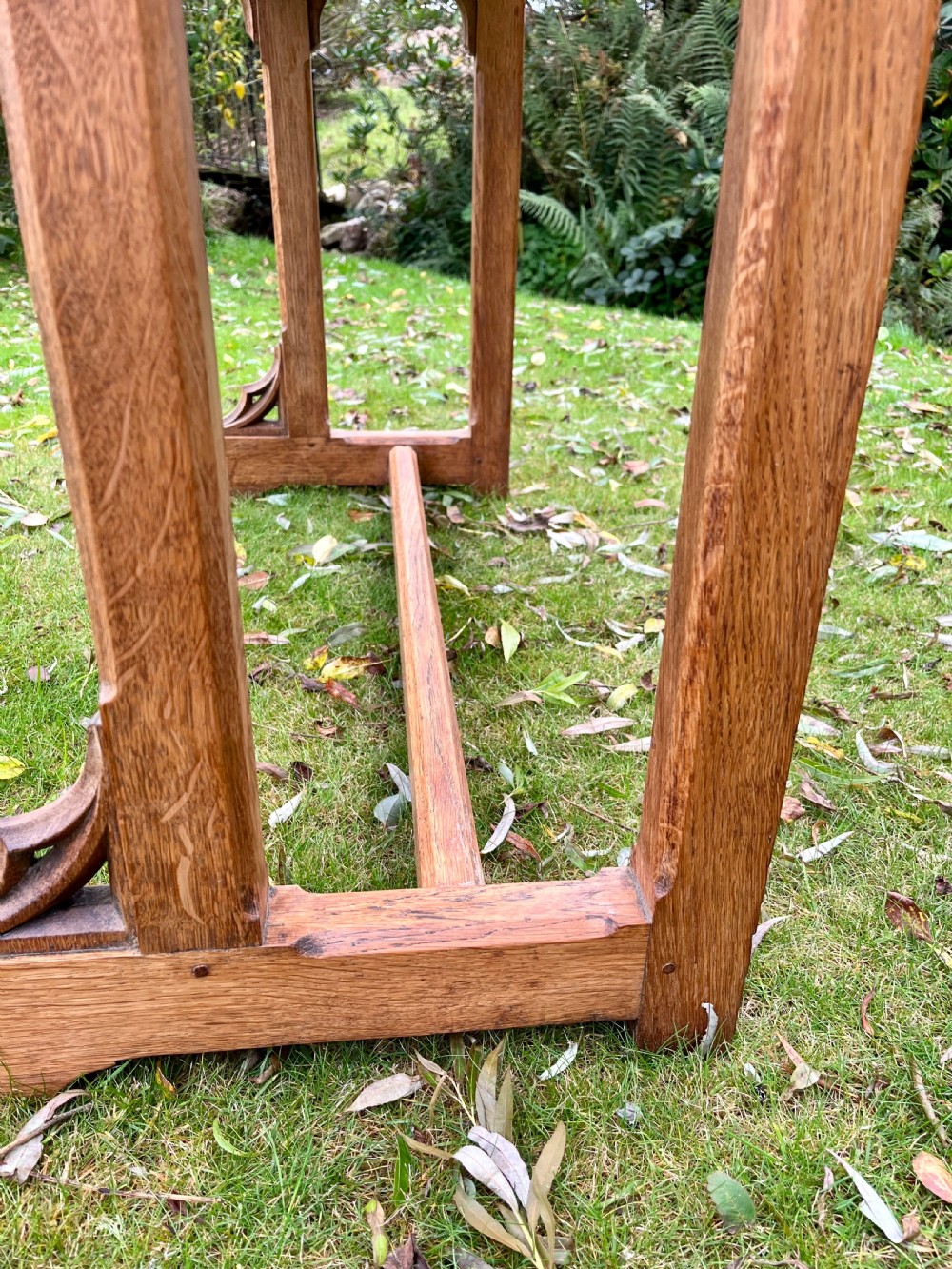 Gothic oak console table  View VII