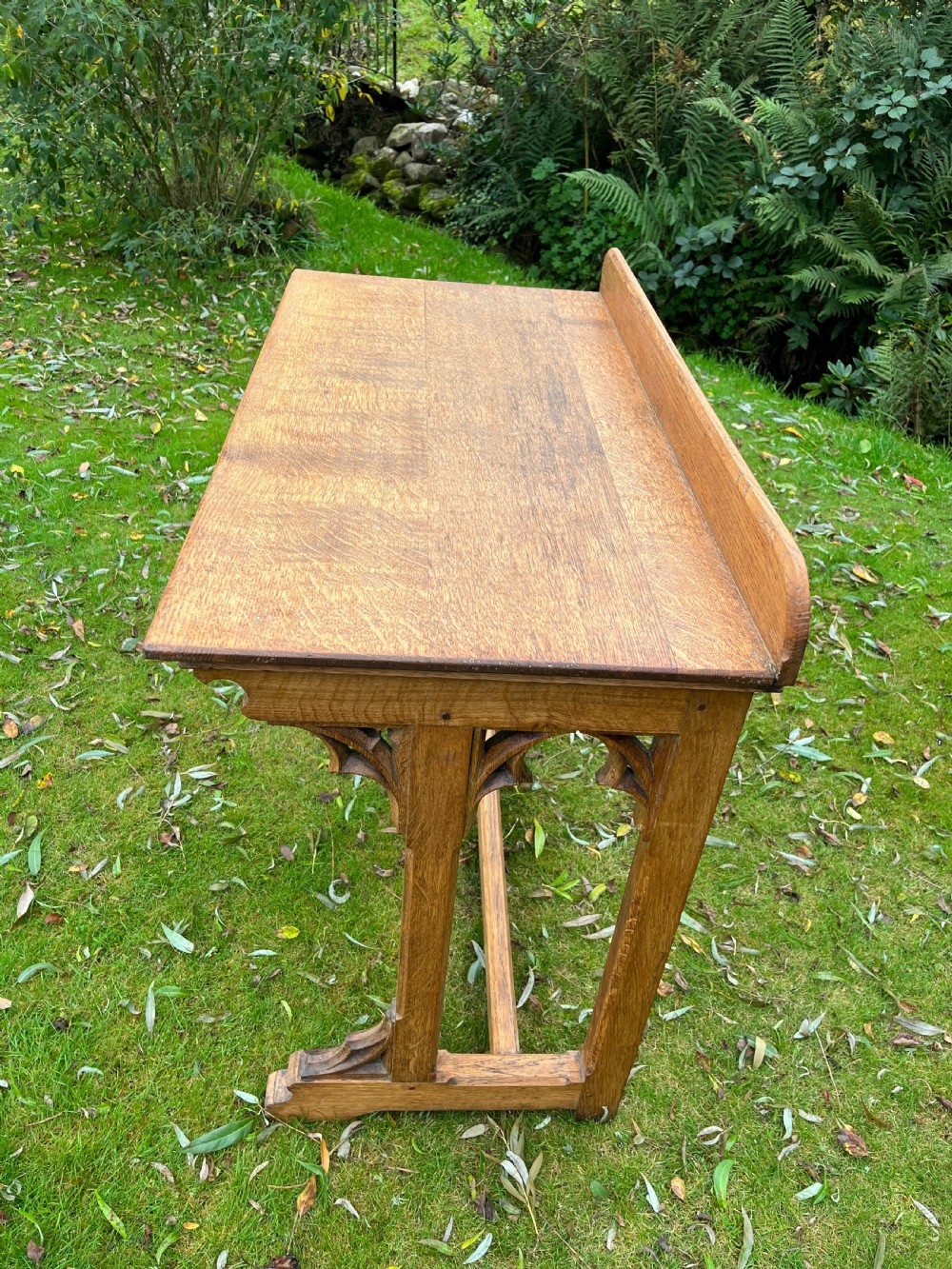 Gothic oak console table  View IX