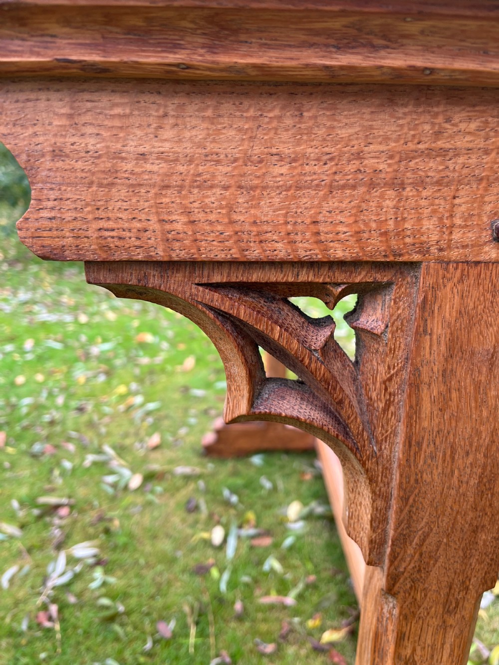 Gothic oak console table  View XIV
