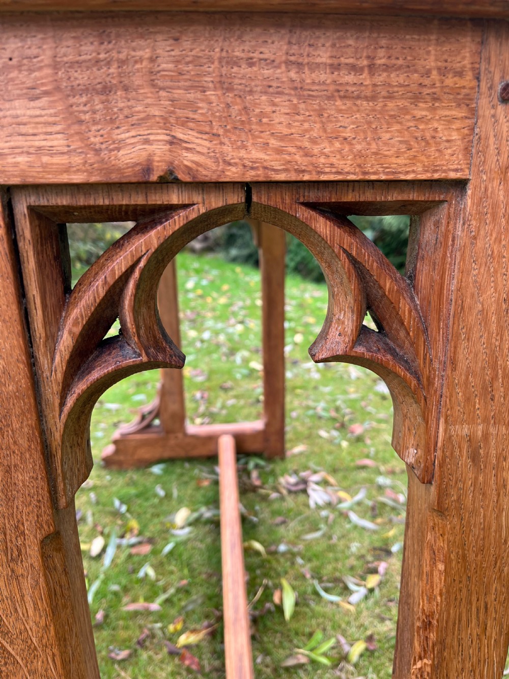 Gothic oak console table  View XV