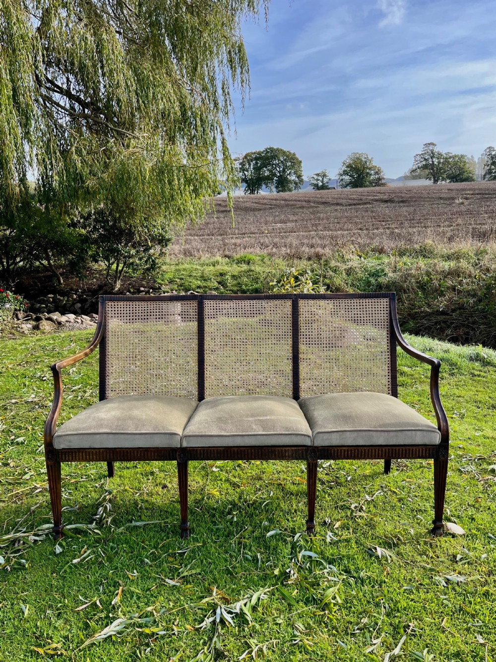 Mahogany settee