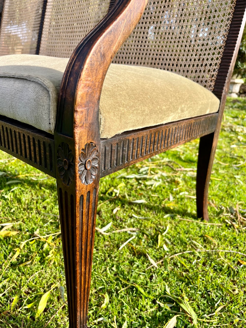 Mahogany settee View IV