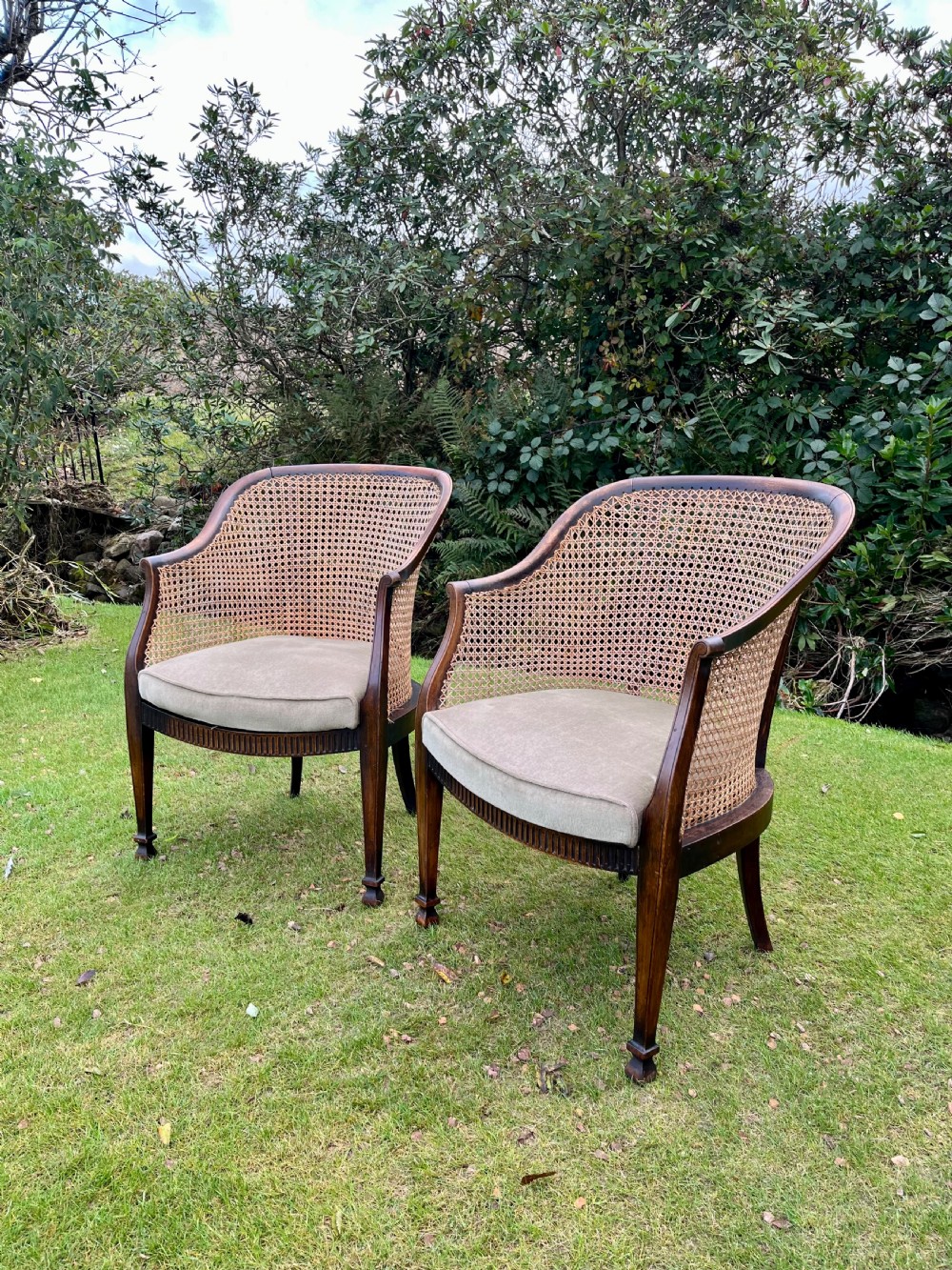 Pair bergere armchairs View II
