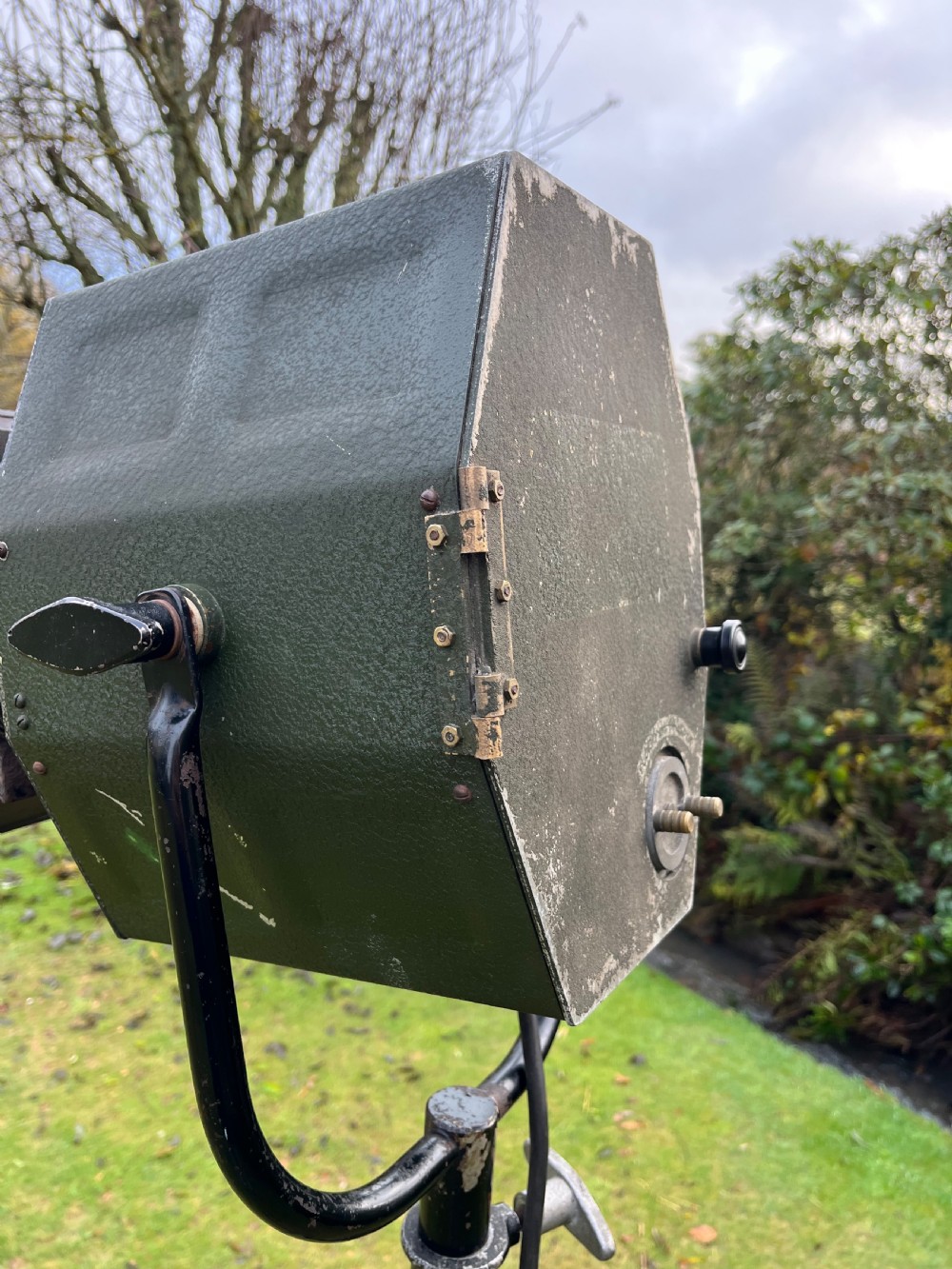 Industrial theatre light on stand View III