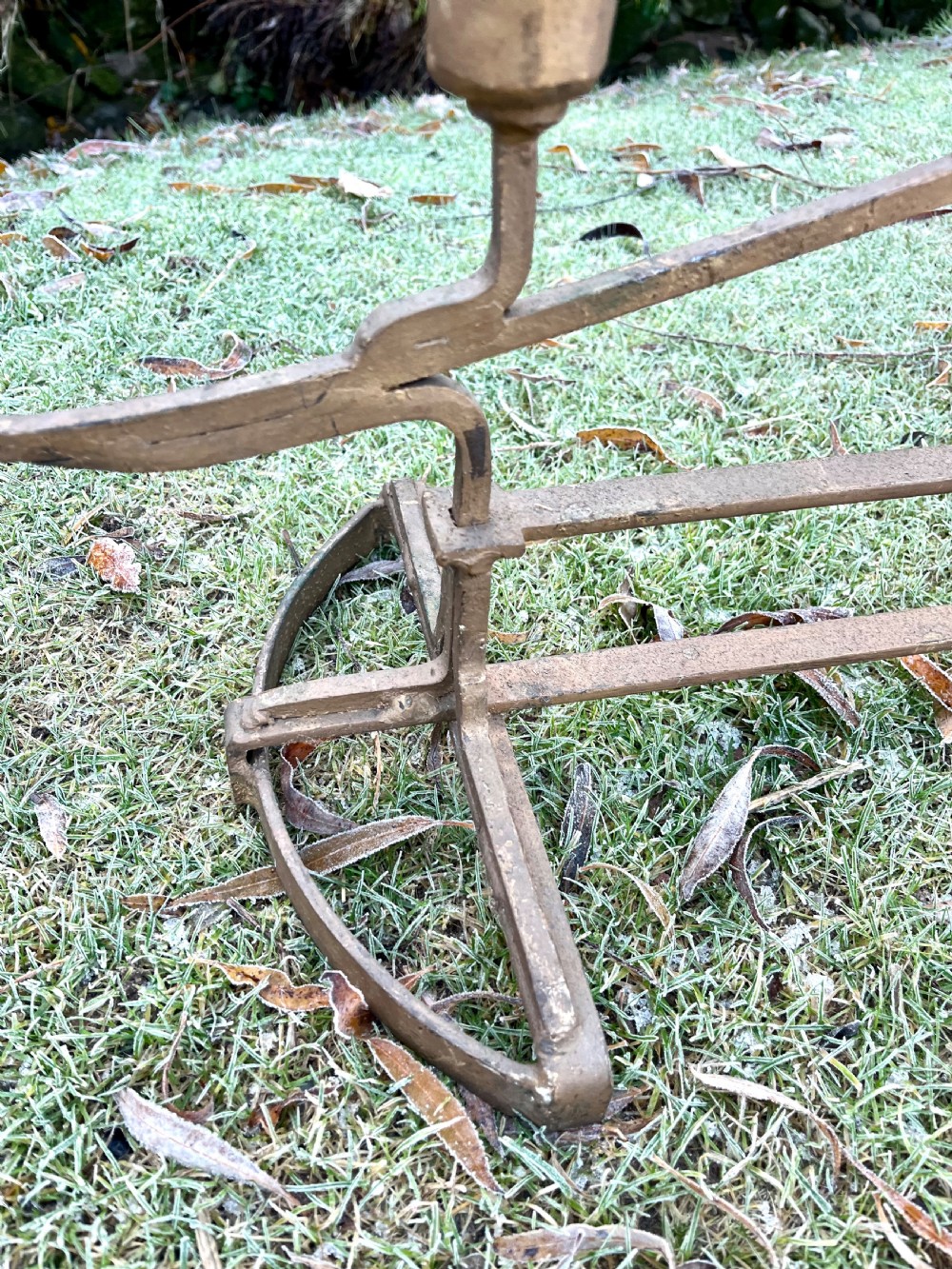 Eight large steel candlesticks  View III