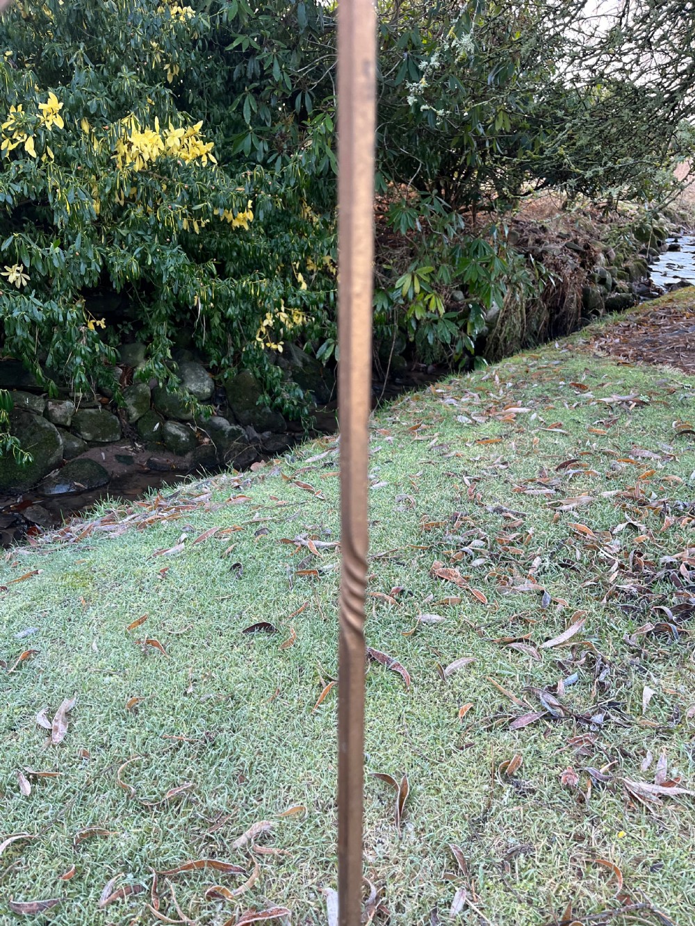 Eight large steel candlesticks  View VII