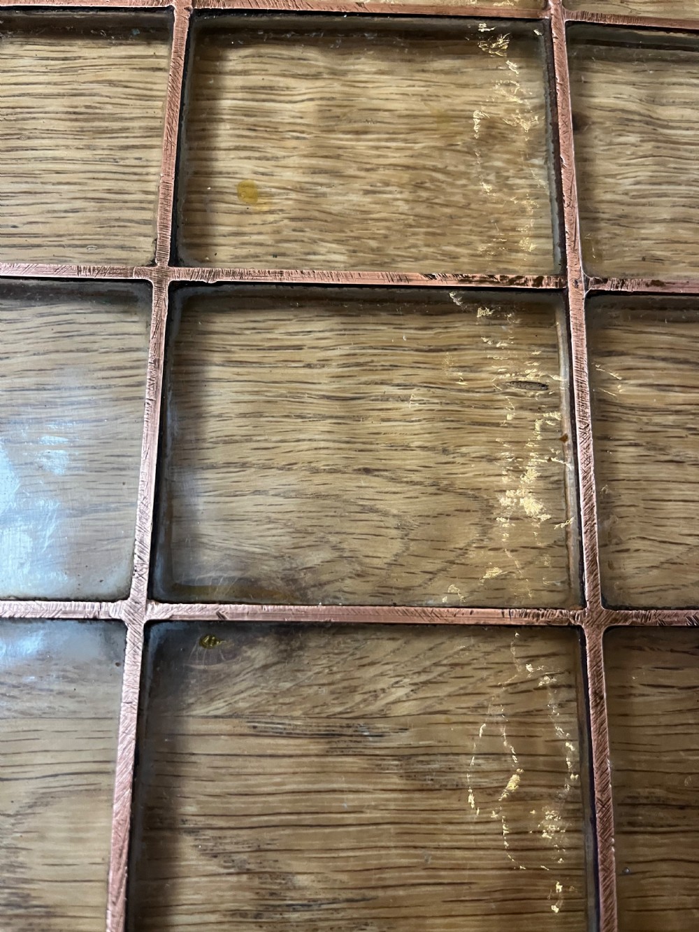 Three copper framed windows  View III