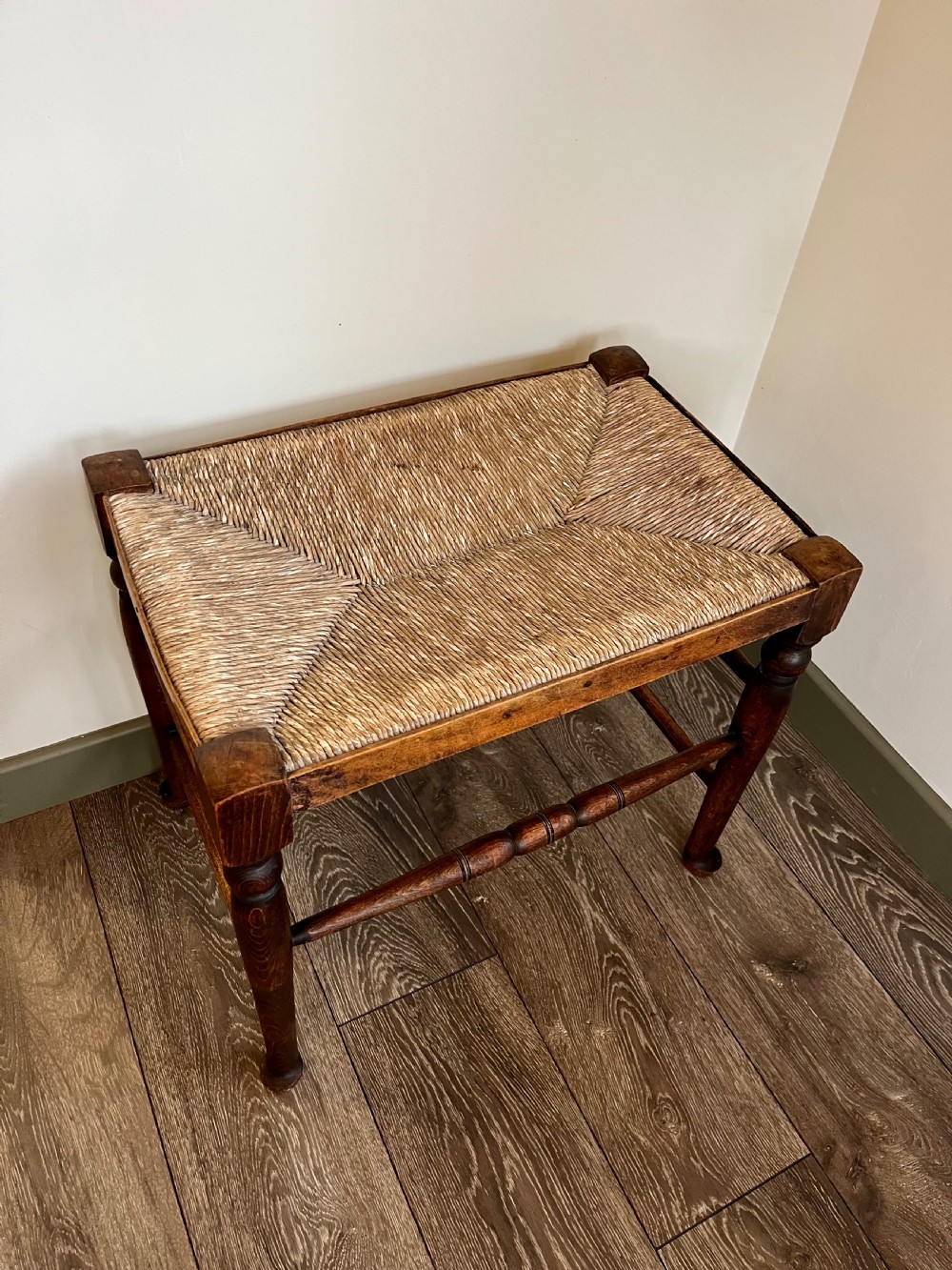 Large rush seat stool  View III