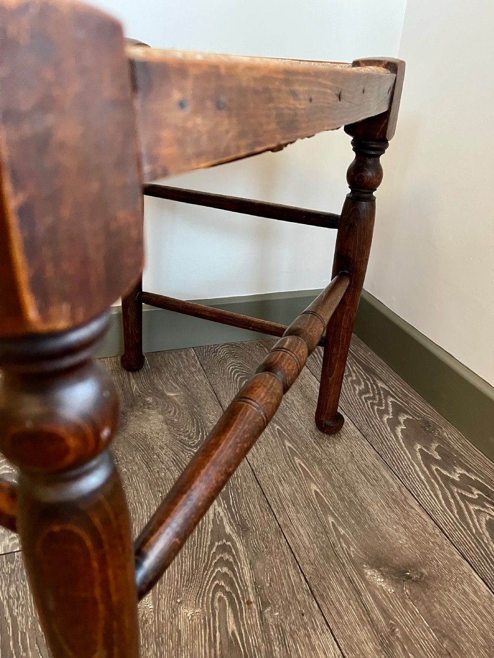 Large rush seat stool  View VII