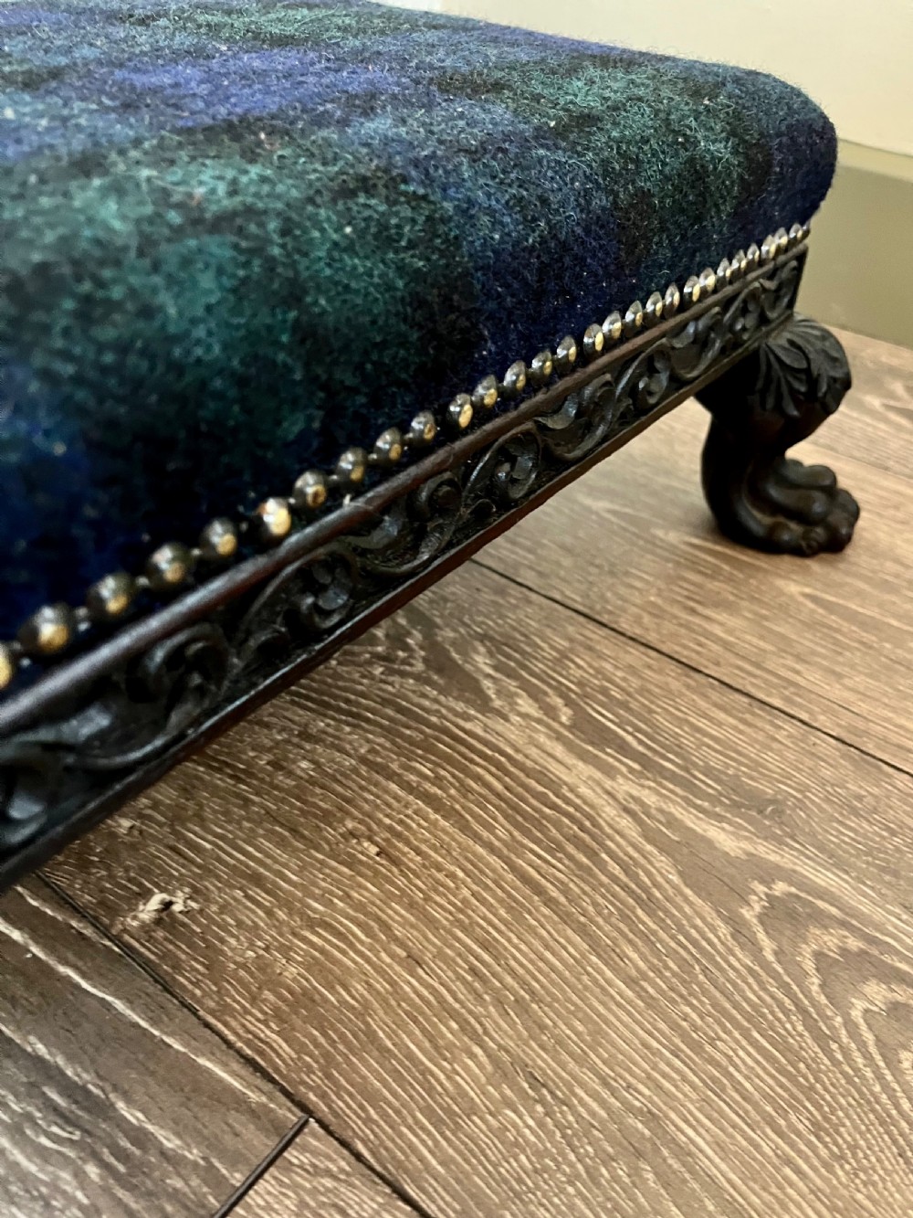 Ebonised foot stool View V