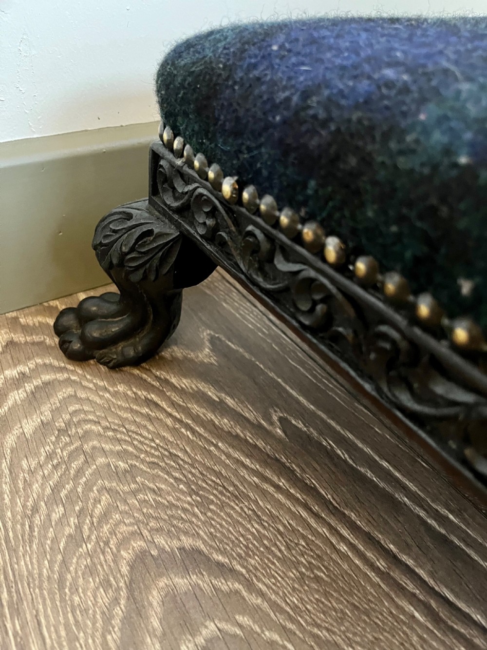 Ebonised foot stool View VI