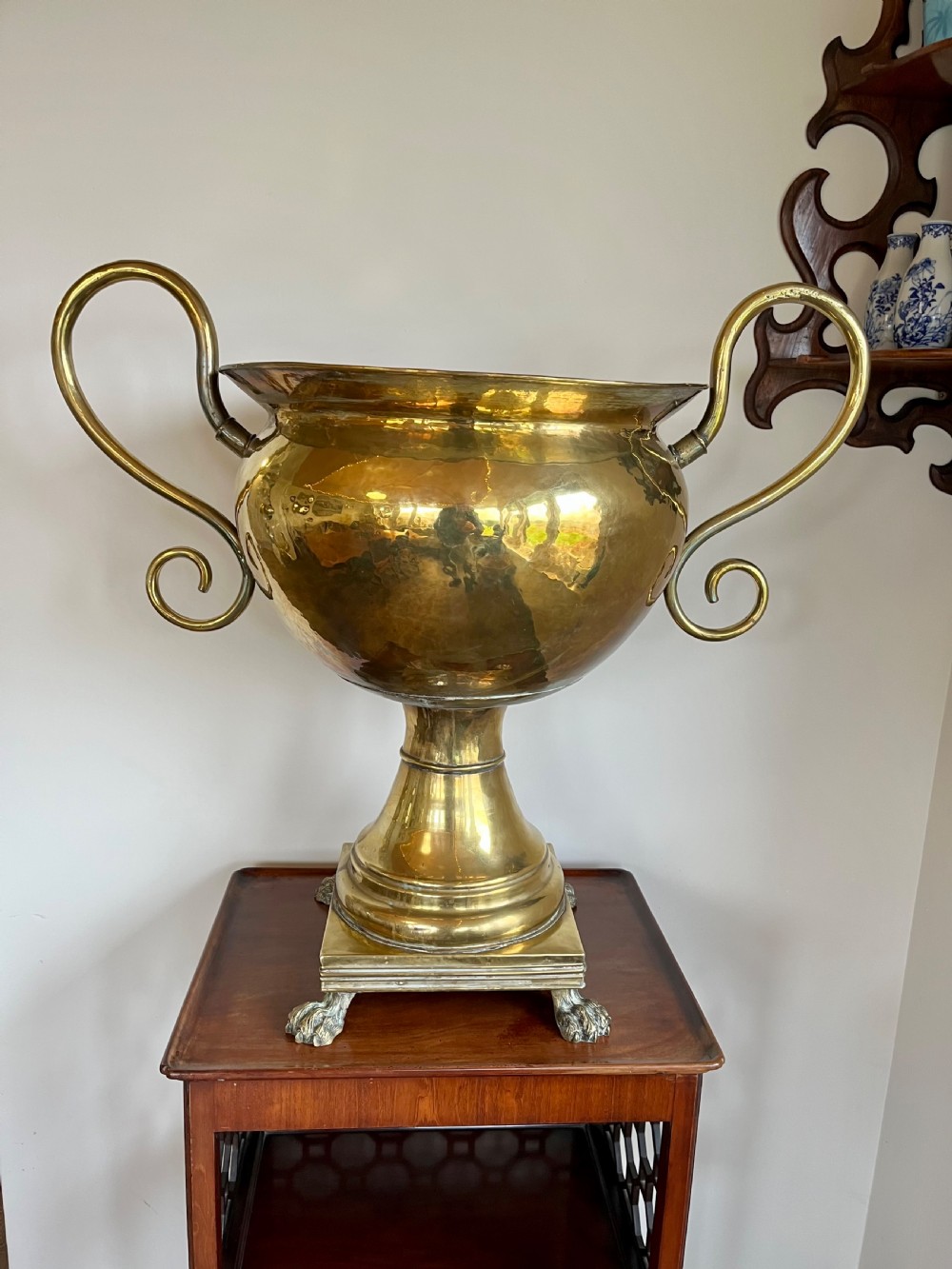 Large brass jardiniere  View II