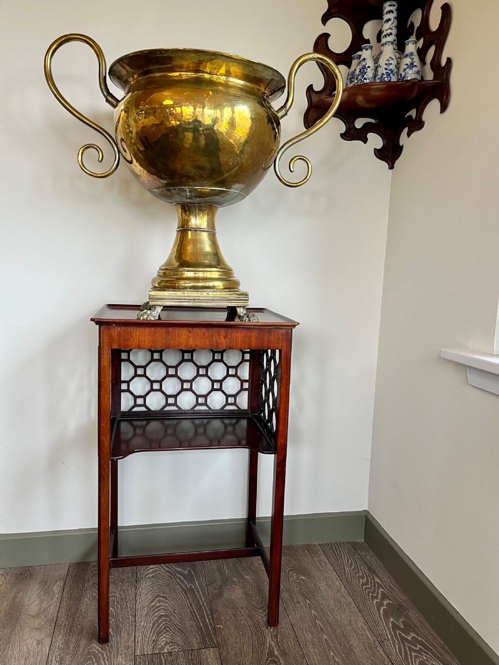 Large brass jardiniere  View VII