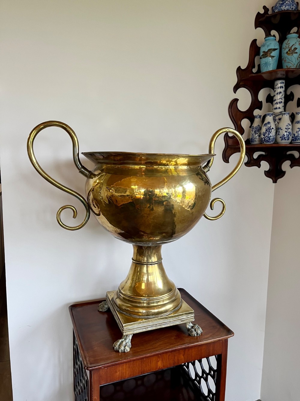 Large brass jardiniere  View XI