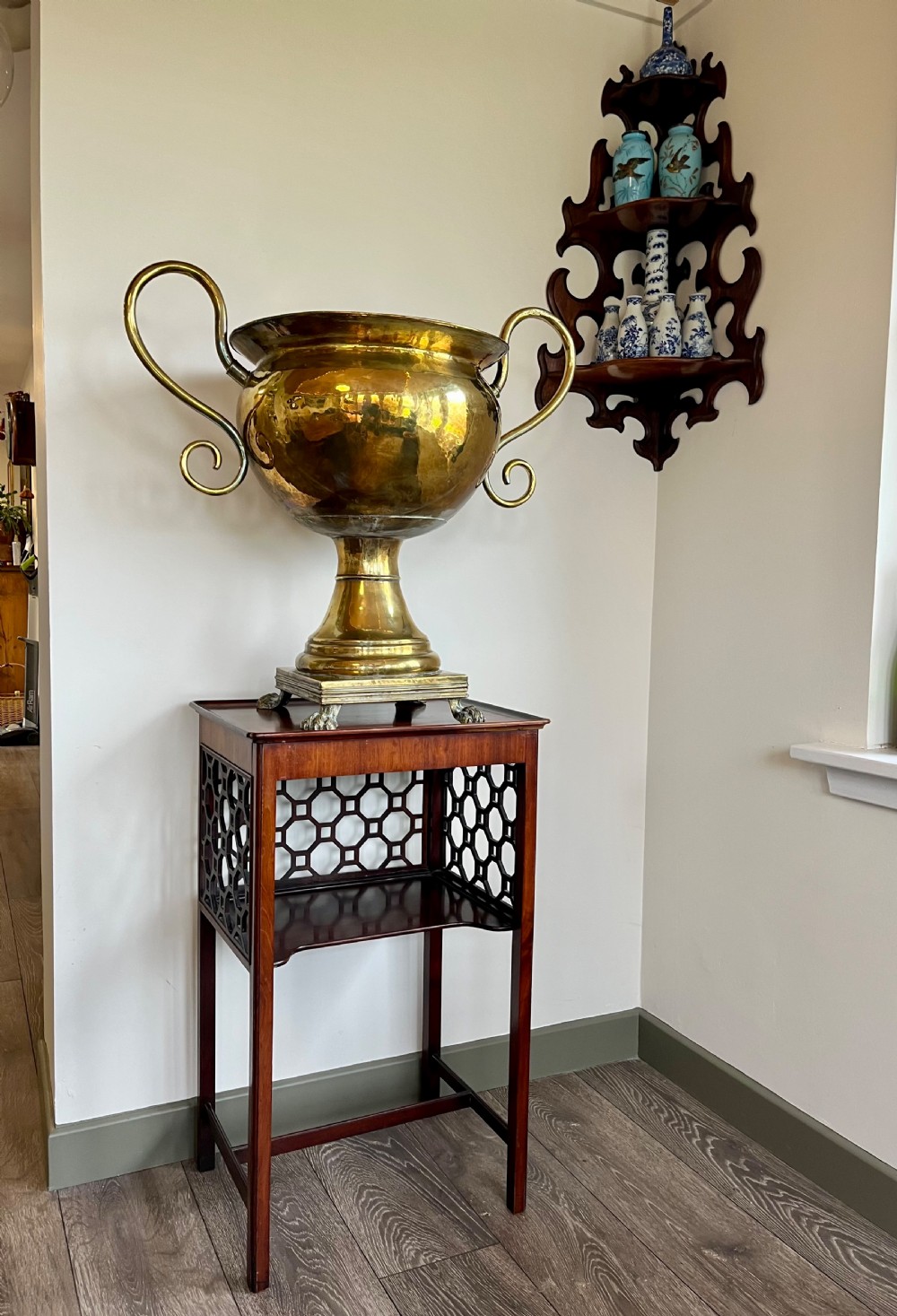 Large brass jardiniere  View XIV