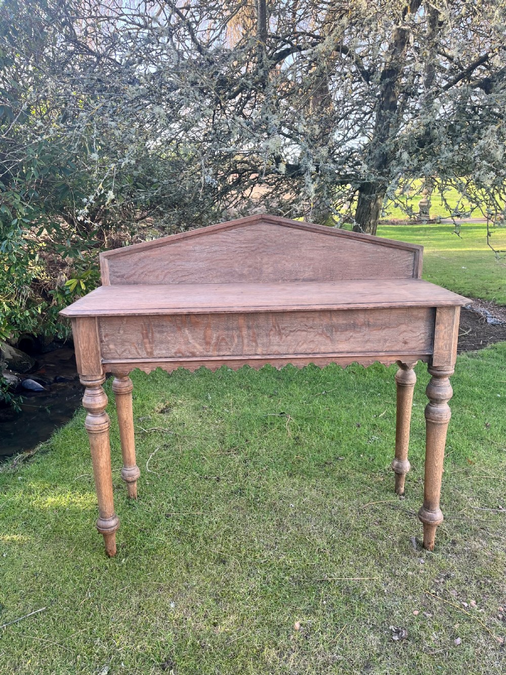 Oak console table 