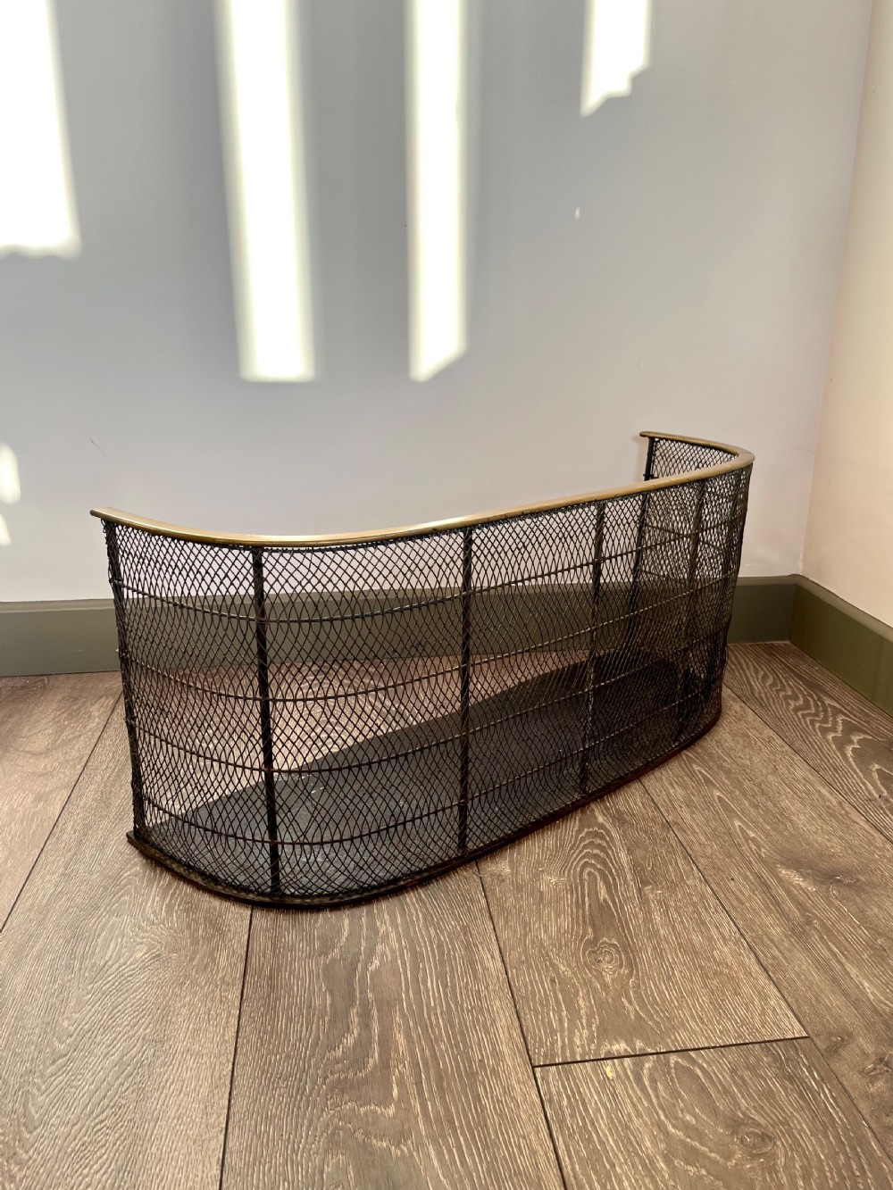 Small brass  fire guard 