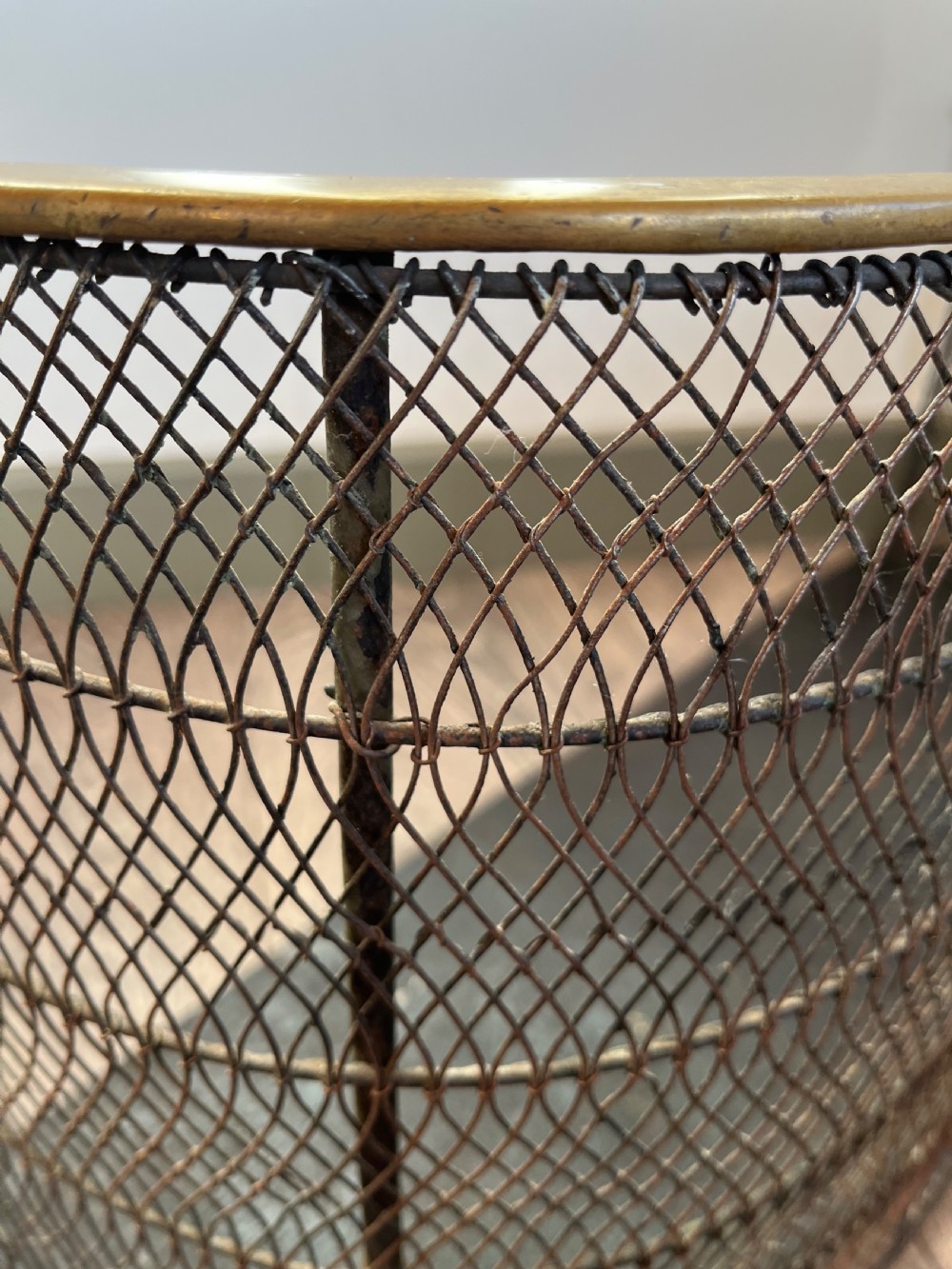 Small brass  fire guard  View II