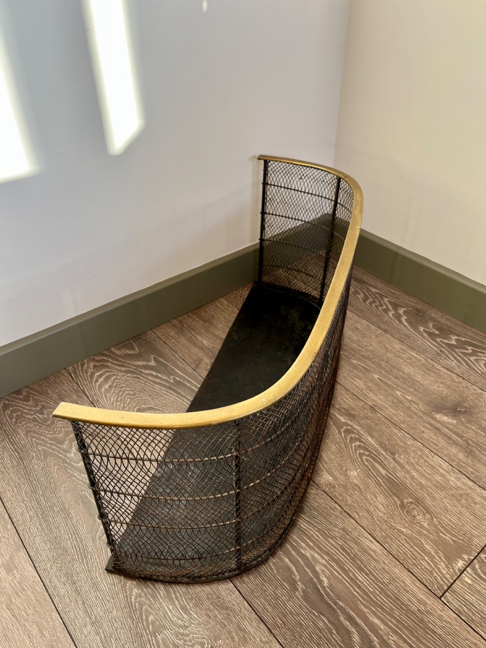 Small brass  fire guard  View V