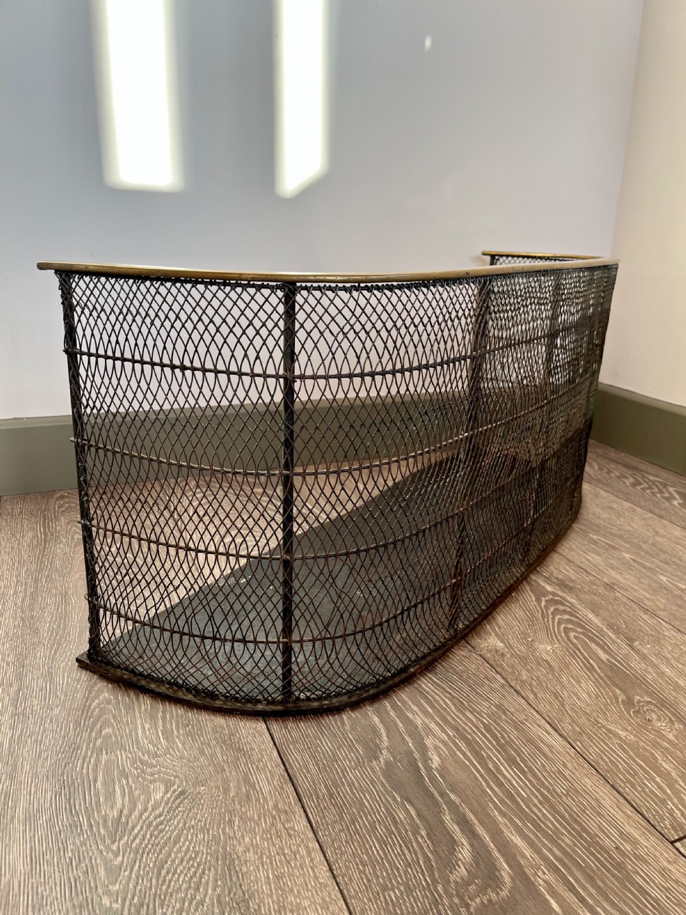 Small brass  fire guard  View VI