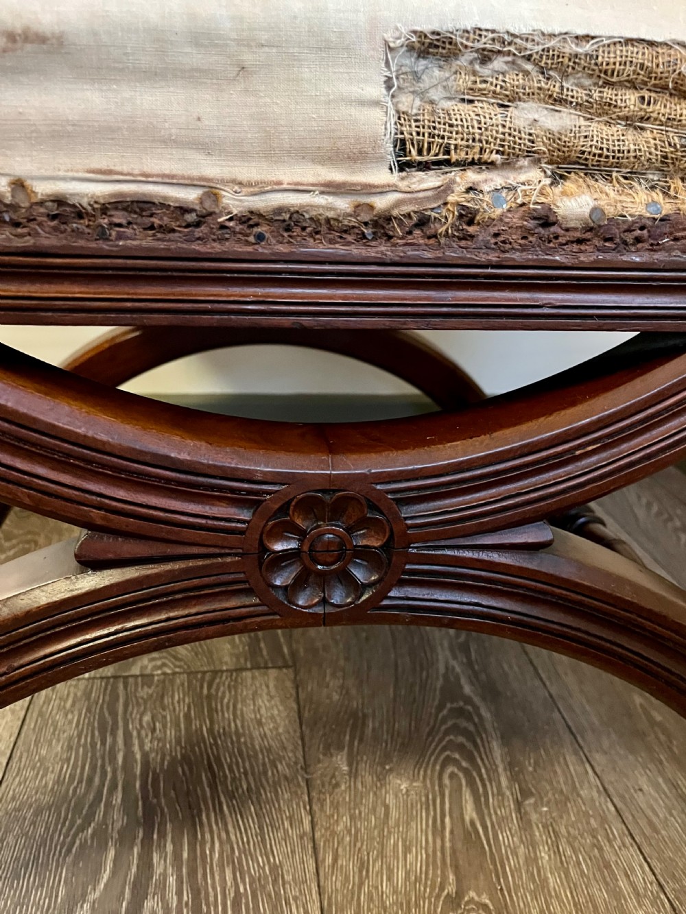 Cross frame open armchair  View III