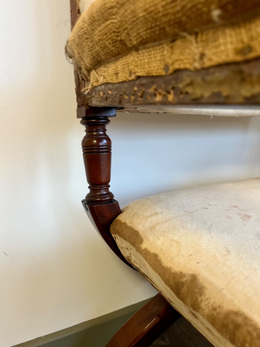 Cross frame open armchair  View V