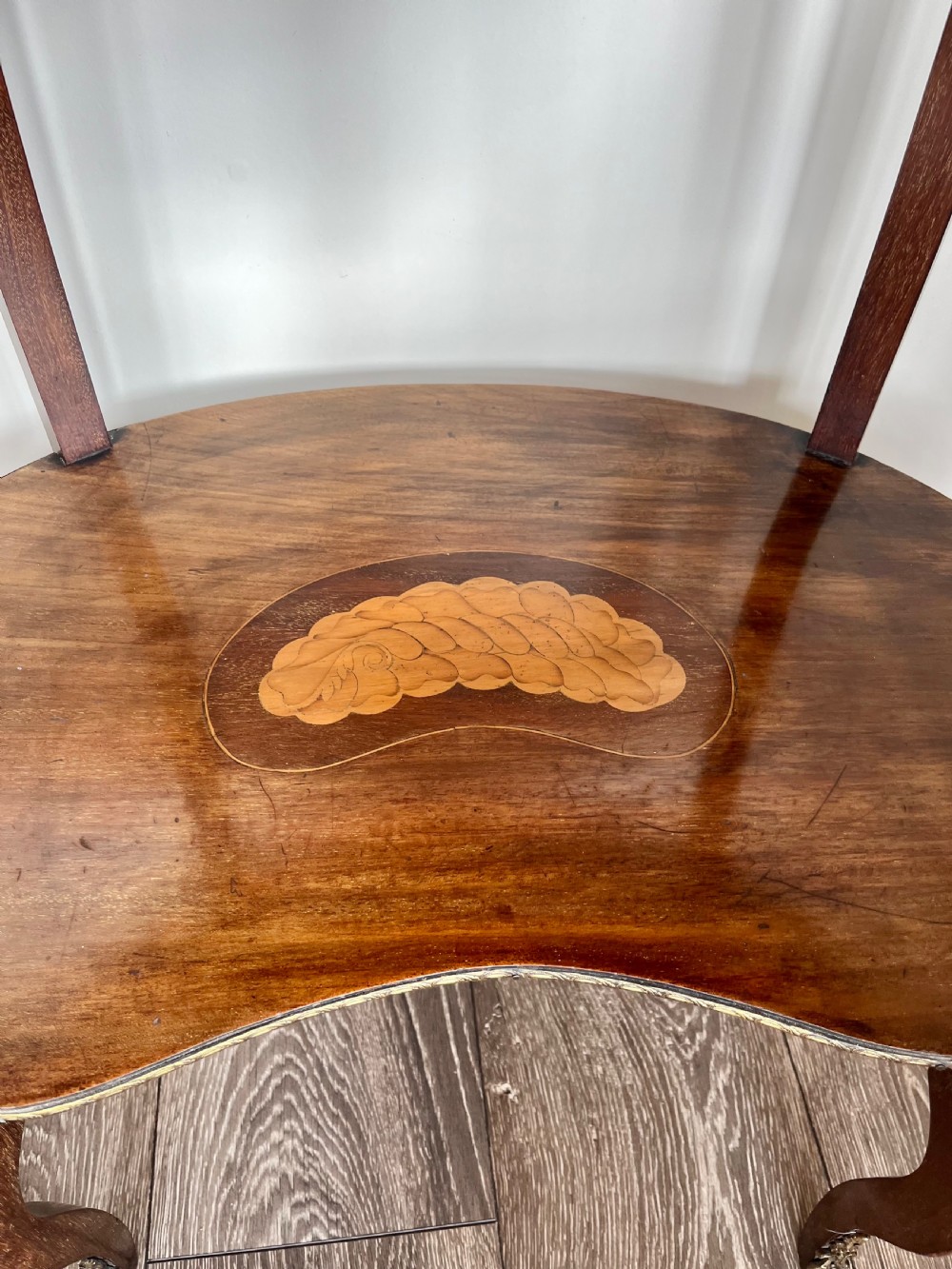Mahogany inlaid etagere View VI