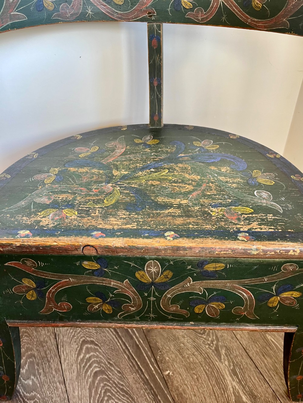 Painted folk art armchair  View III