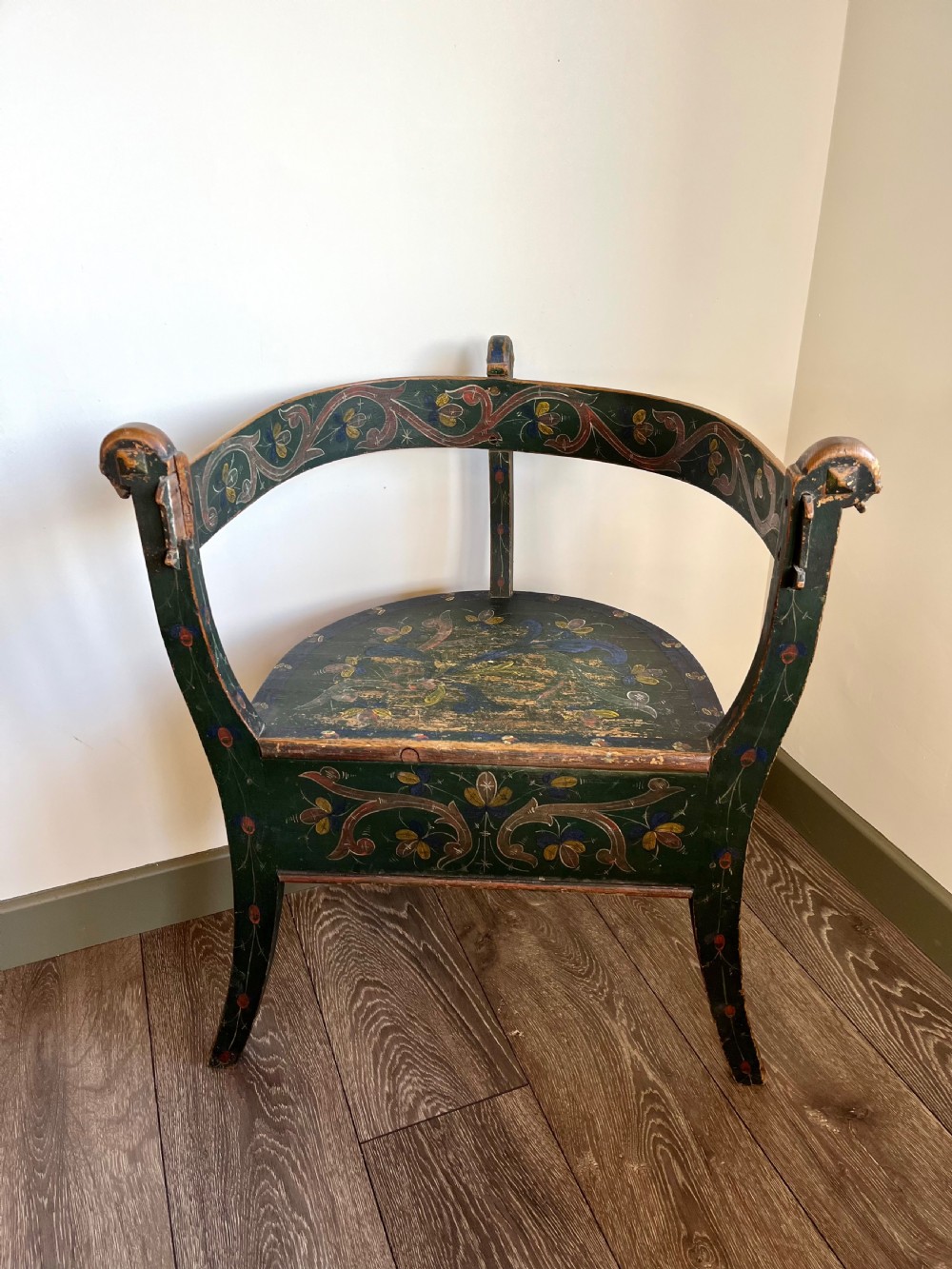 Painted folk art armchair  View VII