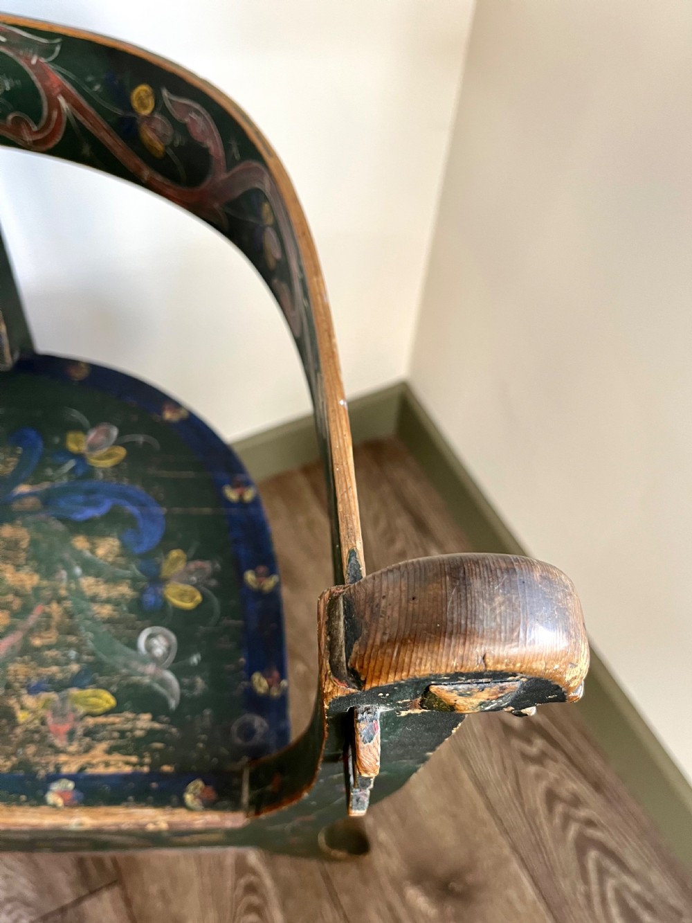 Painted folk art armchair  View VIII
