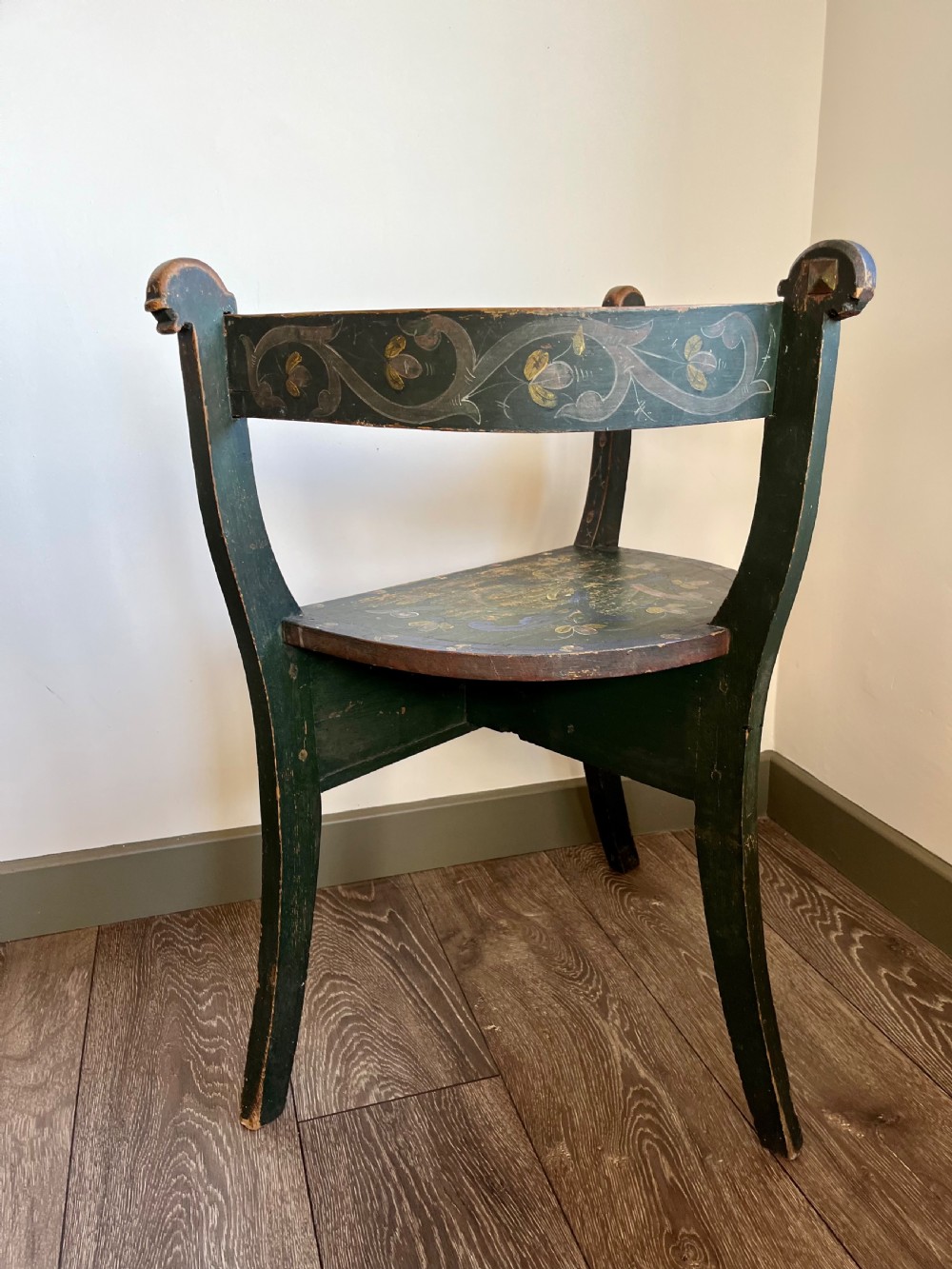 Painted folk art armchair  View IX