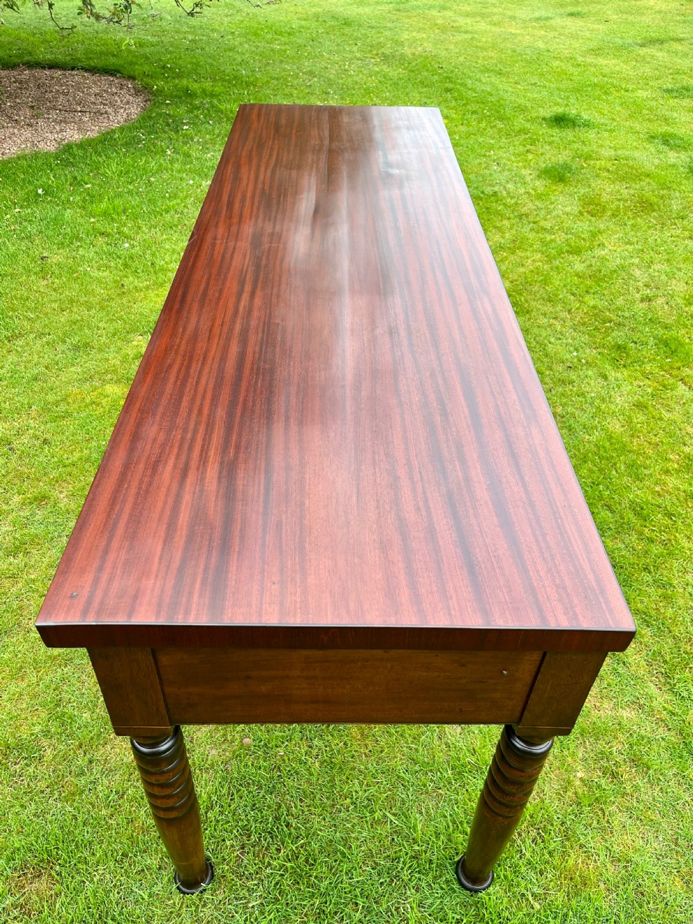 Scottish inlaid console serving table  View III