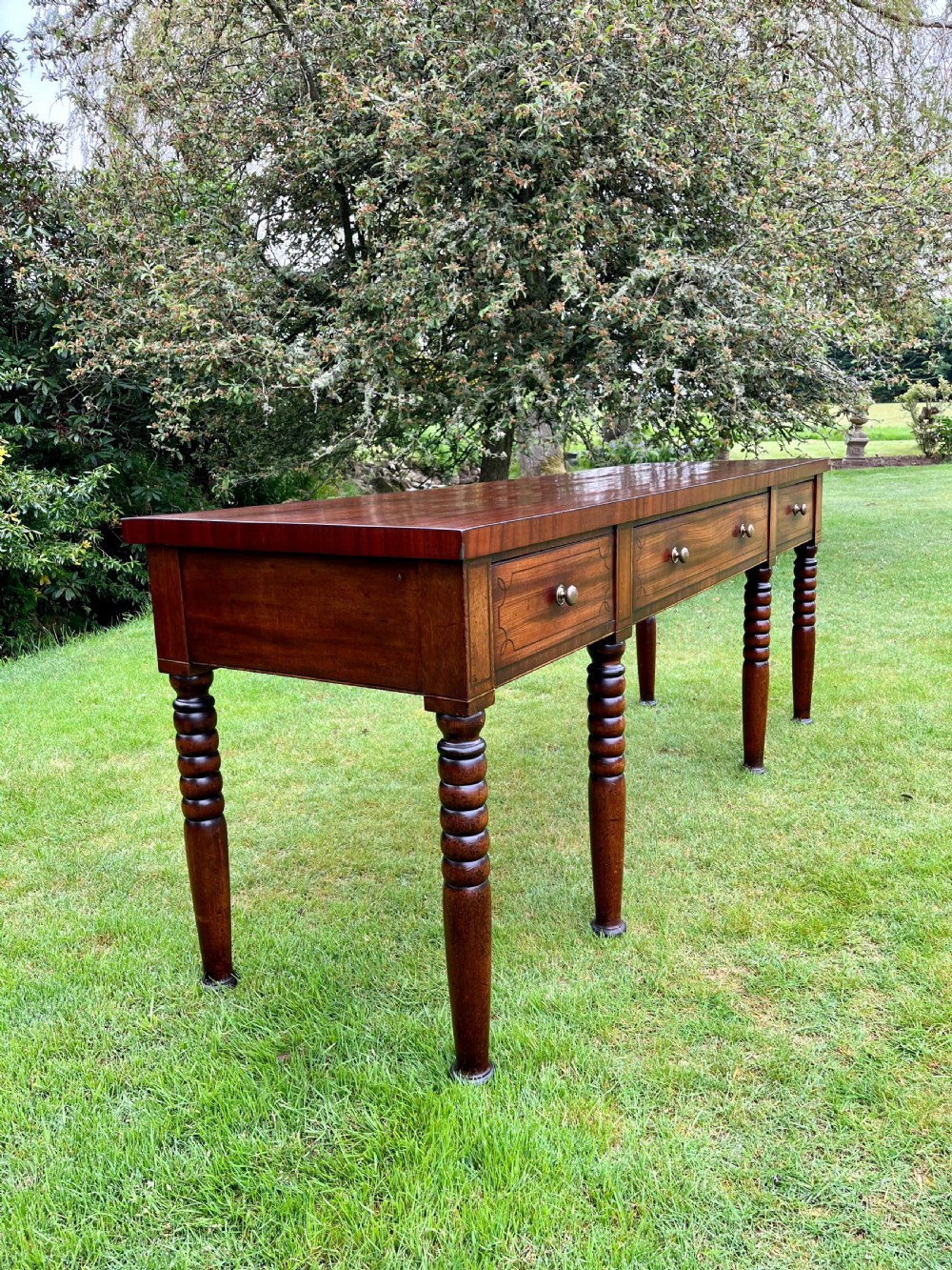 Scottish inlaid console serving table  View V