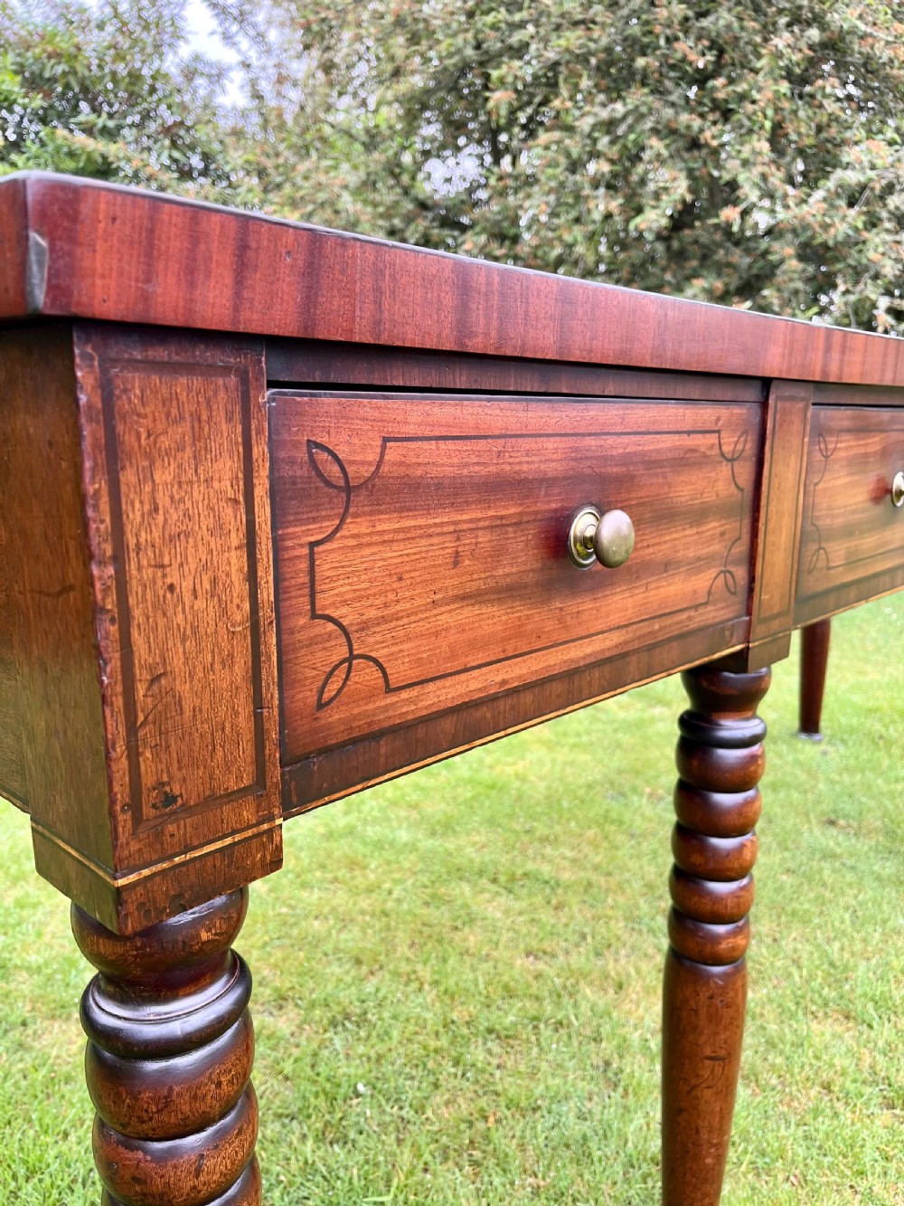 Scottish inlaid console serving table  View VI