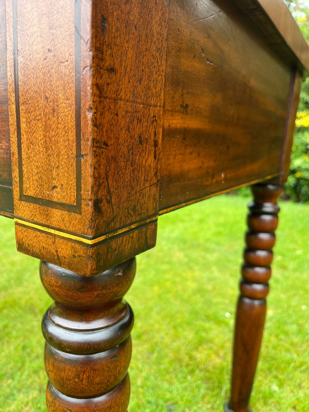 Scottish inlaid console serving table  View XI