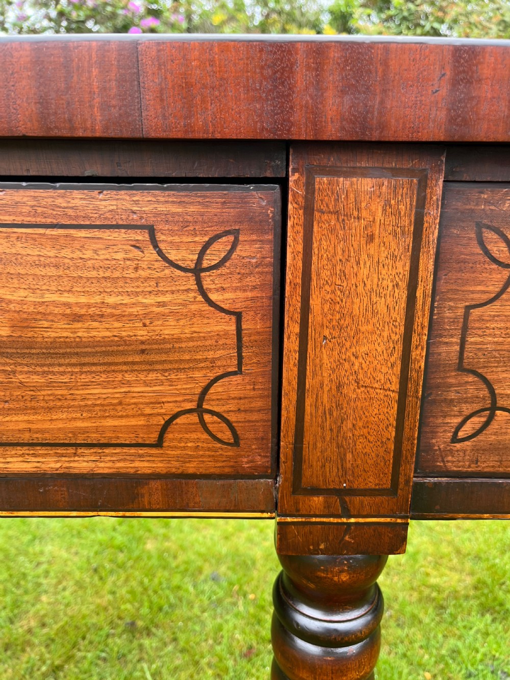 Scottish inlaid console serving table  View XIII