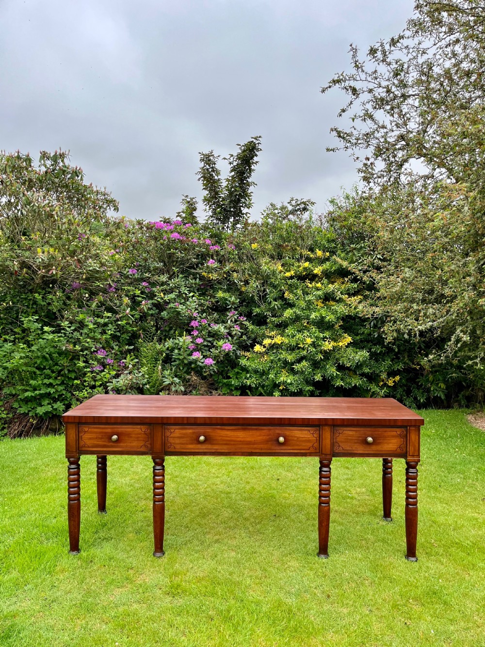 Scottish inlaid console serving table  View XIV