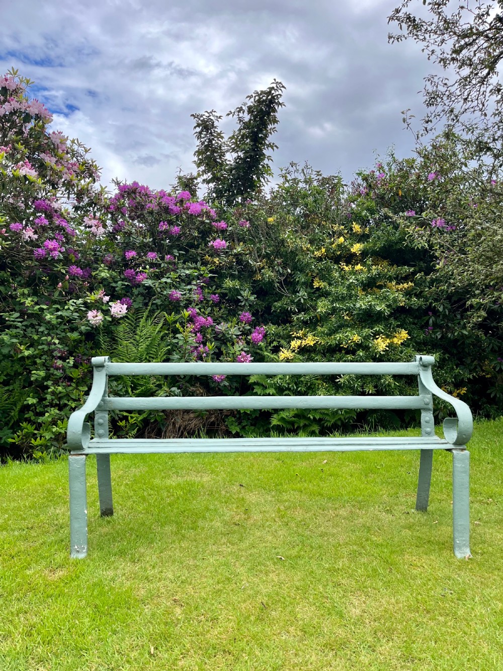 Estate made iron garden bench  View II