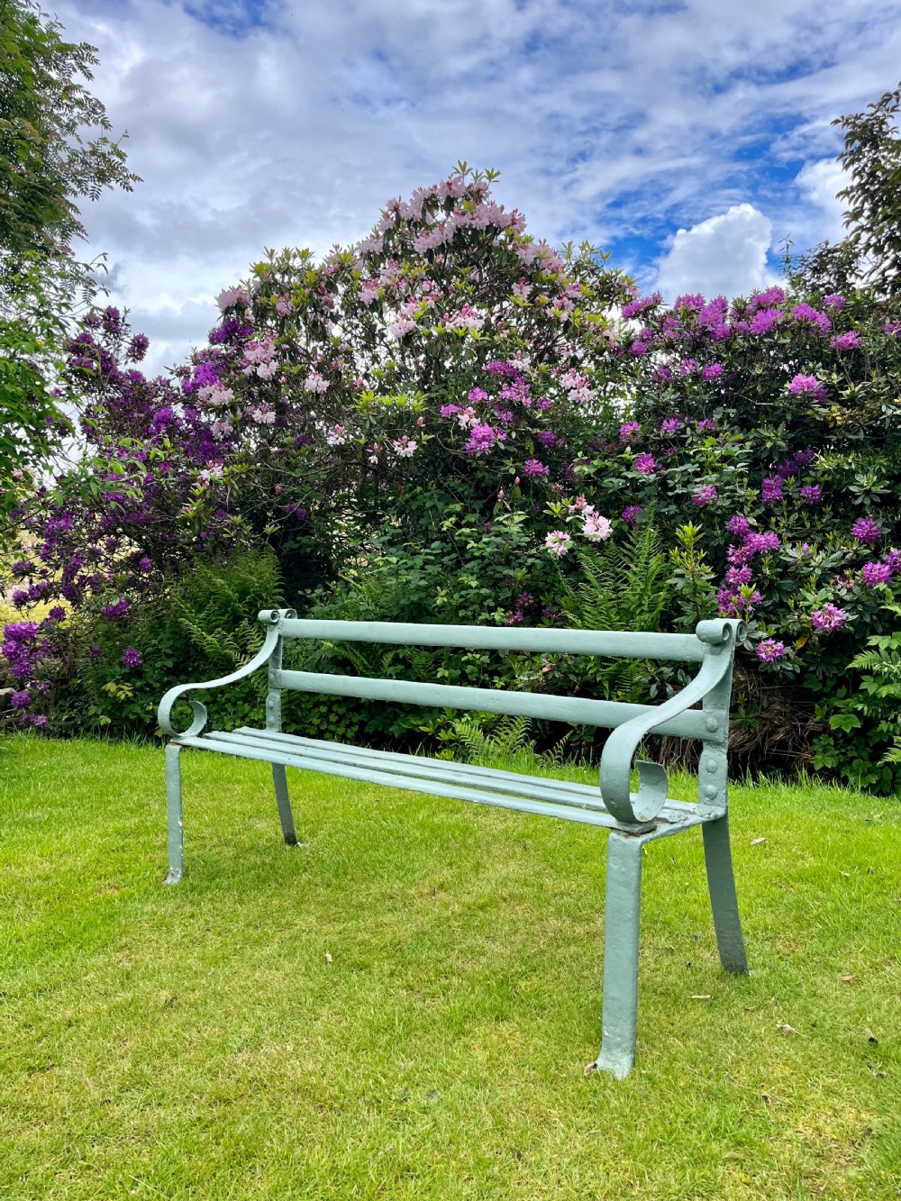 Estate made iron garden bench  View III