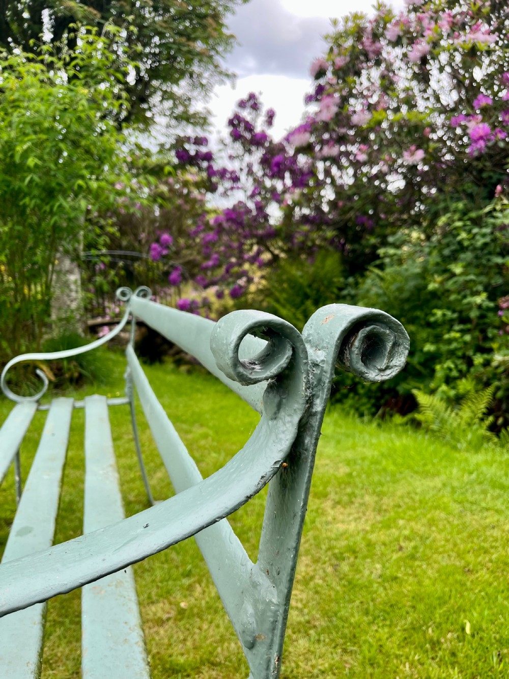 Estate made iron garden bench  View VI