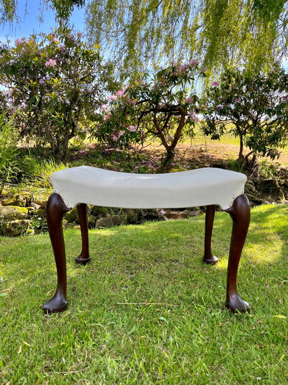 Whytock and Reid mahogany Stool